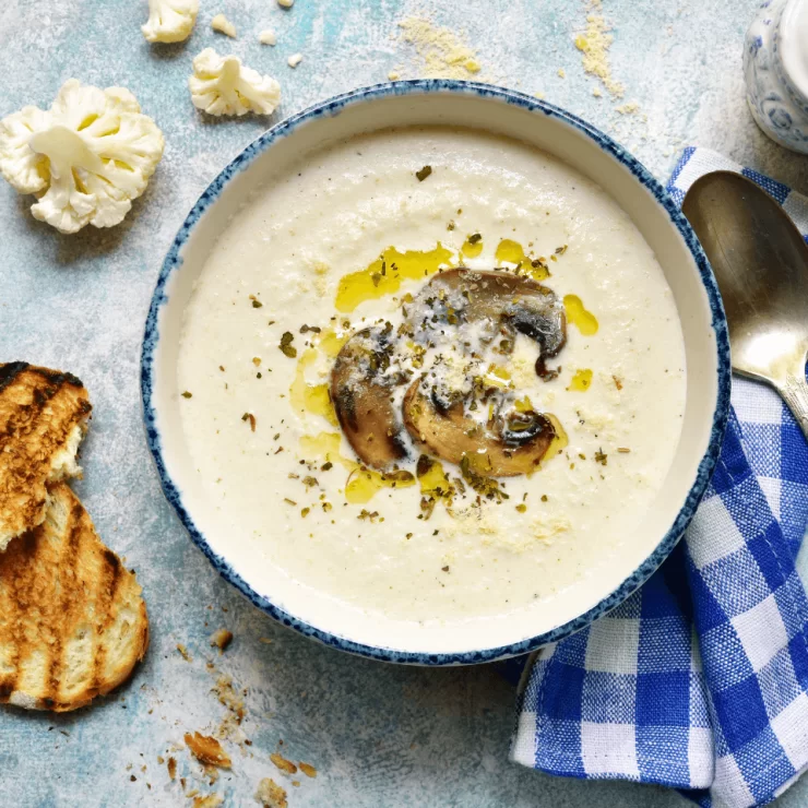 Puré de verdura con setas y harina de Boletus Edulis