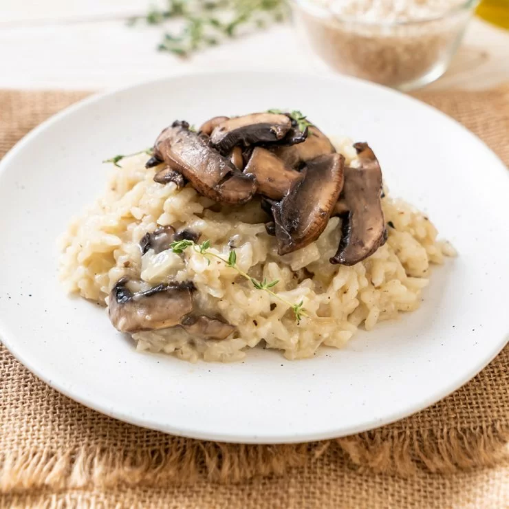 Risotto de boletus. Receta fácil.