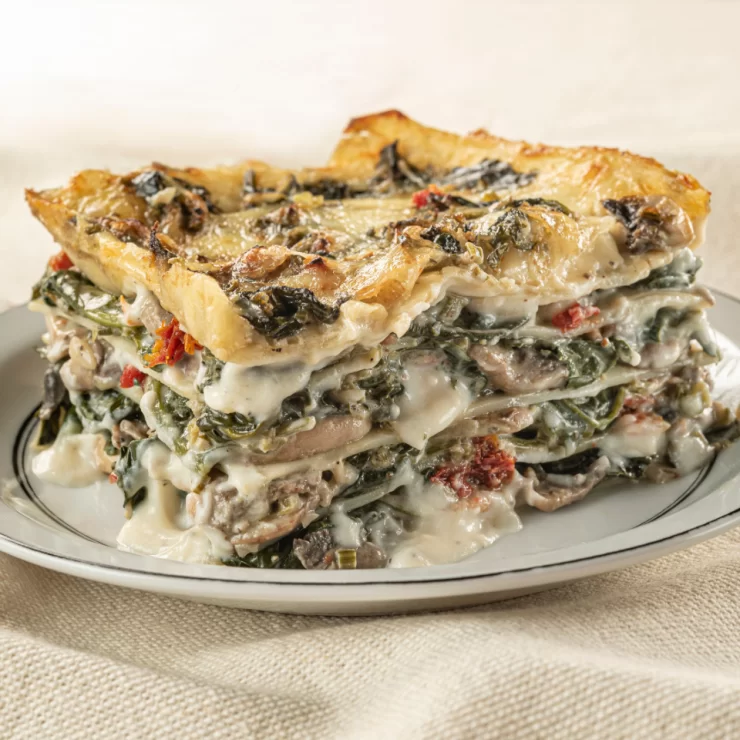 Lasaña de setas y bechamel casera