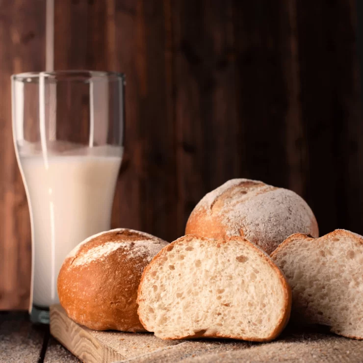 Bollos de leche con harina de setas